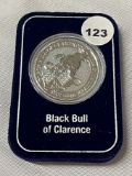 2018 5 Pounds Queen Elizabeth Black Bull of Clarence 2oz .999 silver