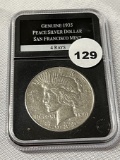 1935-S Peace Dollar w/ 4 Rays VF