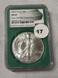 2002 Silver Eagle NGC MS69 From U.S. Mint Sealed Box