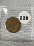 1864 2 Cent Piece Sm Motto