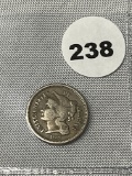 1867 Nickel 3 Cent Piece