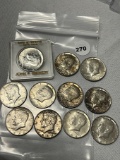 Lot of 11 1964 Kennedy Half Dollars