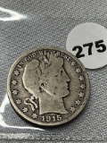 1915-S Barber Half Dollar