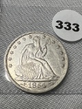 1854 Seated Half Dollar