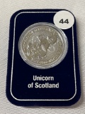 2018 5 Pounds Queen Elizabeth Unicorn of Scotland 2oz .999 silver