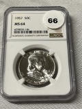 1957 Franklin Half Dollar NGC MS64