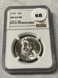 1959 Franklin Half Dollar NGC MS64 FBL