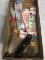 Flat of Fishing Hookes, Lures, Swivels & Tool