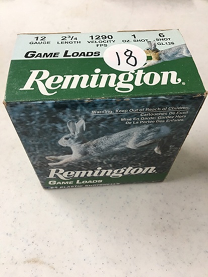 25 rds Remington 12ga, 2.75in, 6 shot (NO SHIPPING)