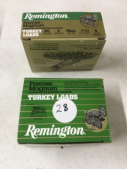 20 rds Remington 20ga, 3in, 6 shot (NO SHIPPING)