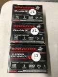 5 rds Winchester Long Beard XR 12ga, 3in, 4 shot & 14 rds Winchester Super X 12ga, 3in, 4 shot