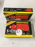 10 rds Brenneke 12ga, 2.75in K.O. Slugs (NO SHIPPING)