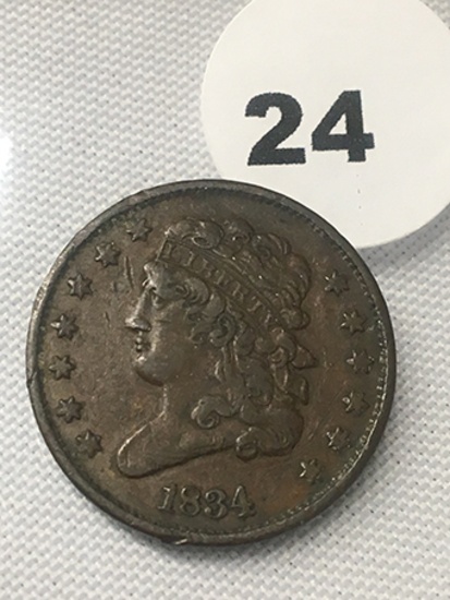 1834 Half Cent