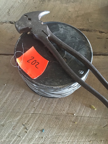Fencing pliers and wire