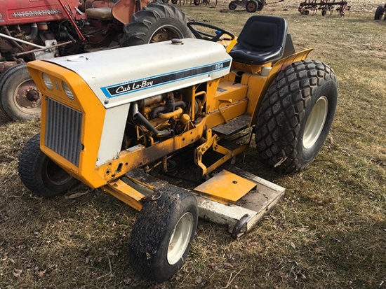 IH Cub 154 Lo-Boy tractor, gas, 15hp, 60in mower deck, 13.6-16 turf tires, has starter issues