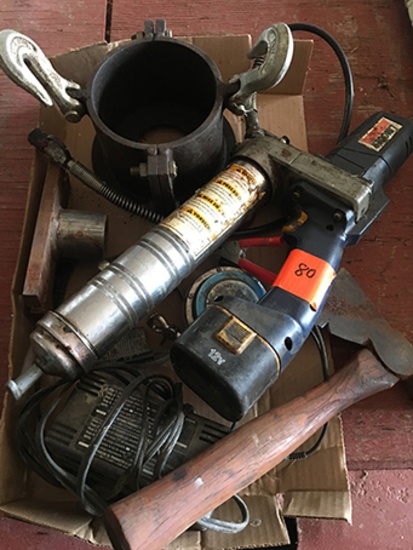 Grease gun, charger, H.M. puller, etc.