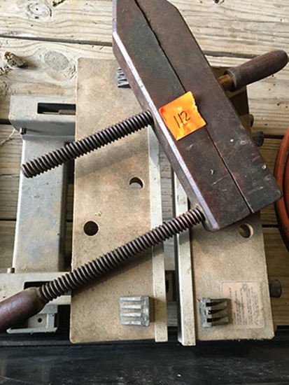 Bench top Workmate and wood clamp