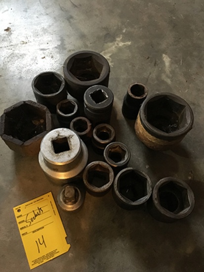 Assorted 1in impact sockets