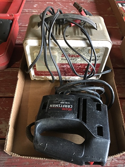 Battery charger and jig saw