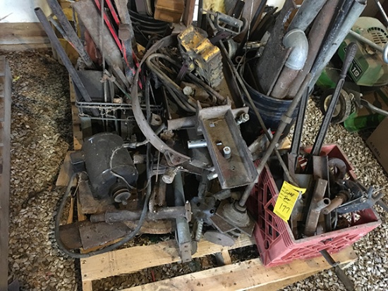 Pallet of salvage parts etc.