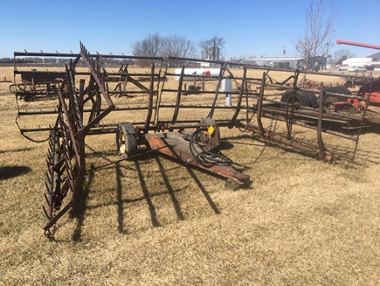 4 Section Harrow on Cart