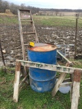 6ft Wooden Step Ladder, Barrel, Saw Horses