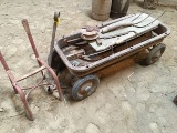 Child's Wagon, Sled, Wooden Pulley, etc