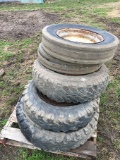 2 Pallets of Assorted Rims and Old Tires