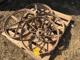 Lot of 4 Iron Wheels
