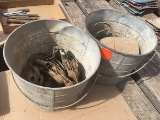 2 Galvinized Buckets, Pullies, etc.