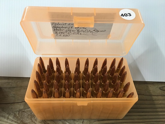 50rds 6.5X55 Swede, reloads