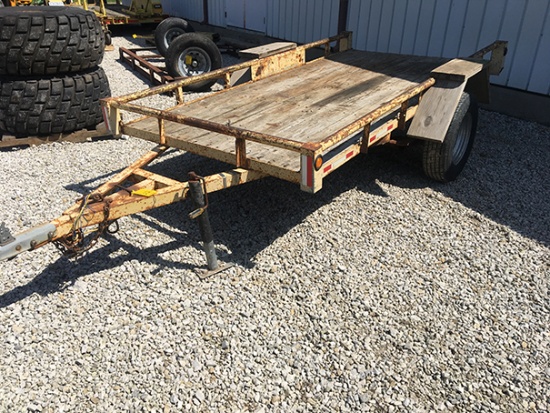 Homemade 57inx10ft trailer with side rails, 2in ball hitch, 5 bolt wheels, no title