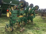 JD 845 3pt. 8RW 30 in. Row Crop Cultivator, Hyd. Fold, land wheels, rolling fenders