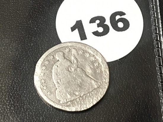 1853, 1857, 1857 Half Dimes, all damaged