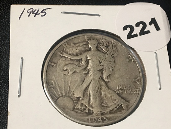 1945 Walking Liberty Half Dollar