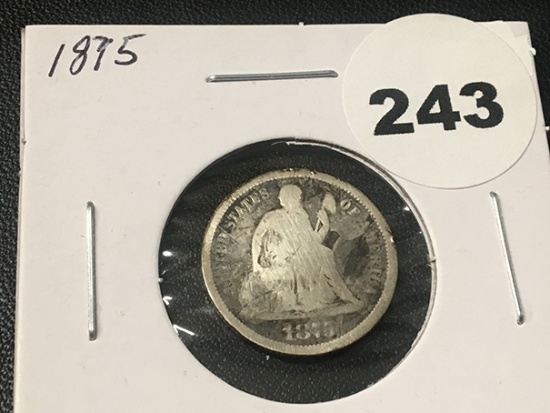 1875 Seated Liberty Dime