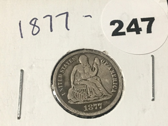 1877 Seated Liberty Dime