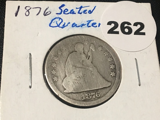 1876 Seated Liberty Quarter