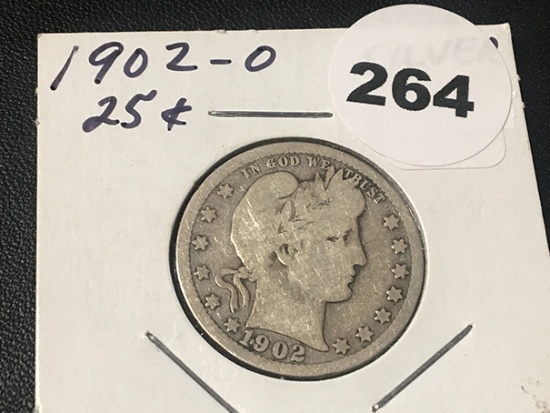 1902-O Barber Quarter