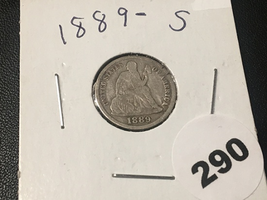 1889-S Seated Liberty Dime