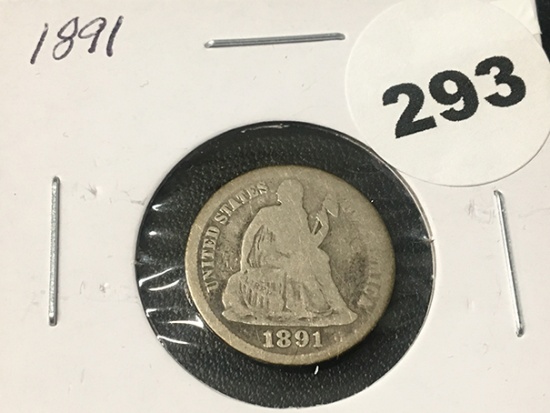 1891 Seated Liberty Dime