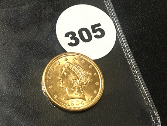 1904 2 1/2 Dollar Gold