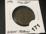 1936 Great Britian 1/2 Cent