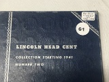 #2 Lincoln Cent folder 84 coins 1941-1945
