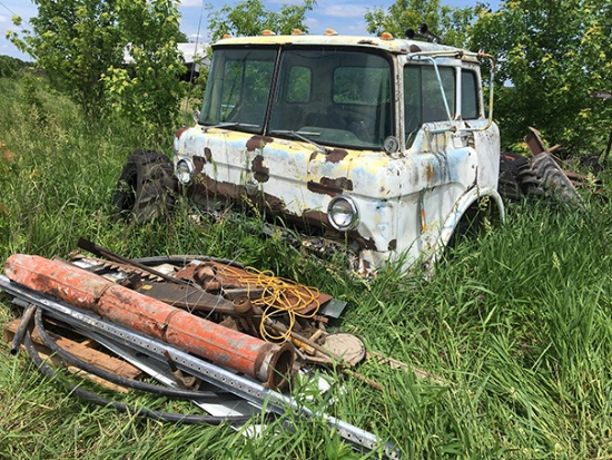 Salvage truck and misc. iron, no loading assistance, to be removed within 10 days of sale