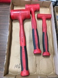 3 Snap On dead blow hammers