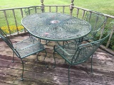 Metal table & 4 chairs
