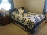 3 pc. Bedroom outfit, full size bed to include bedding