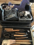 BBQ accessory set, bug zapper, and misc.