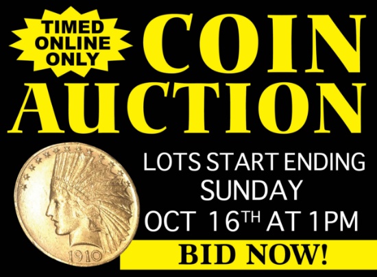 Timed Online Only Coin Auction-Wheatly Collection